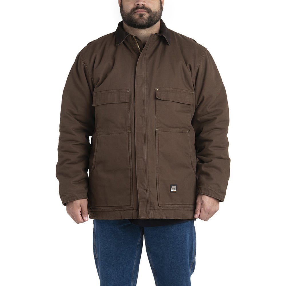 Berne CH377 Men's Highland Washed Chore Jacket with Collar Snaps - Gorvex.com