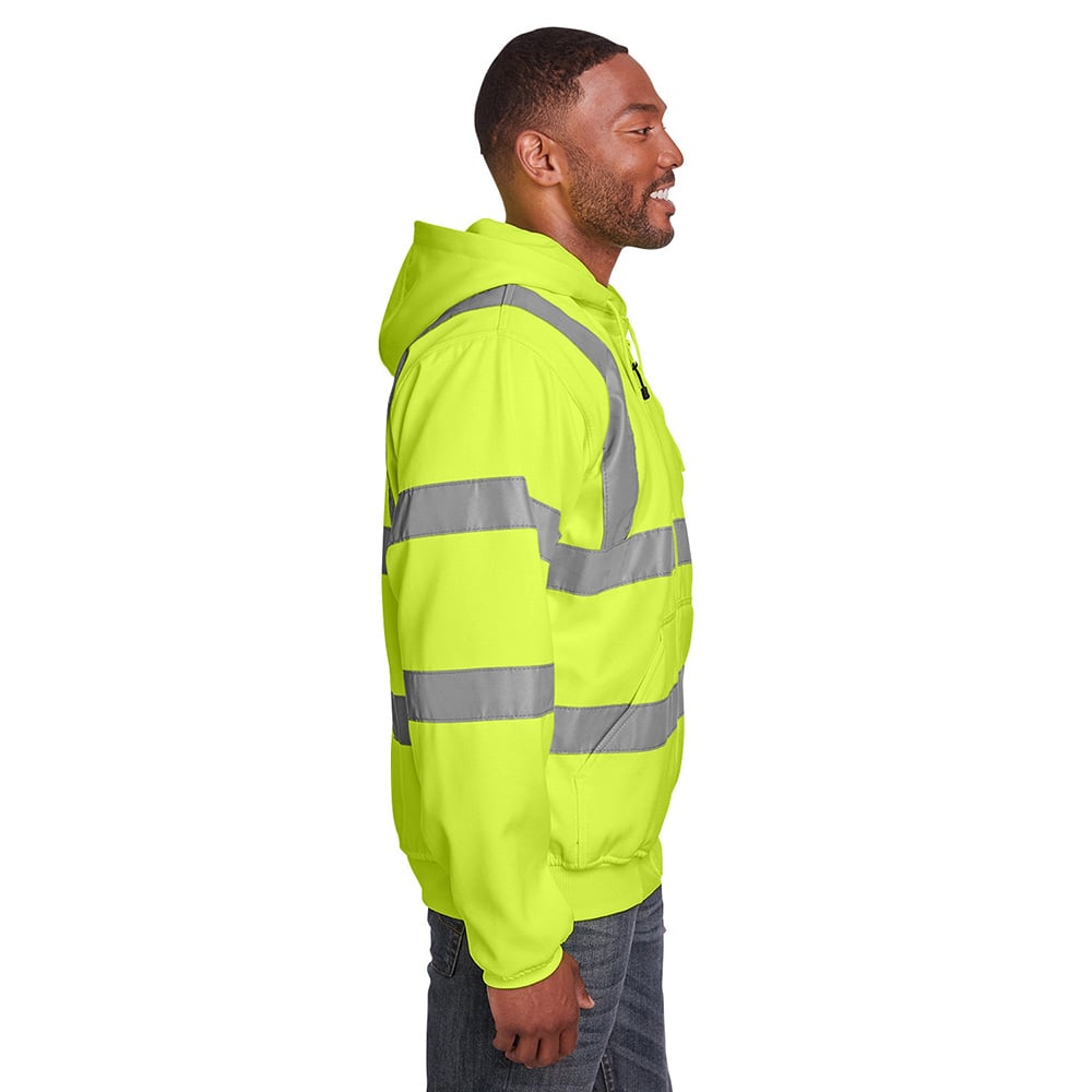 Berne HVF021 Class 3 Hi Vis Hooded Sweatshirt with Poly Mesh Lining - Gorvex.com