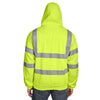 Berne HVF021 Class 3 Hi Vis Hooded Sweatshirt with Poly Mesh Lining - Gorvex.com