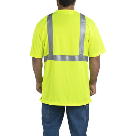 Berne HVK012 Class 2 Hi Vis Short Sleeve T-Shirt with Chest Pocket - Gorvex.com