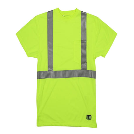 Berne HVK012 Class 2 Hi Vis Short Sleeve T-Shirt with Chest Pocket - Gorvex.com