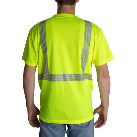 Berne HVK017 Class 2 Hi Vis Short Sleeve T-Shirt with Black Bottom - Gorvex.com