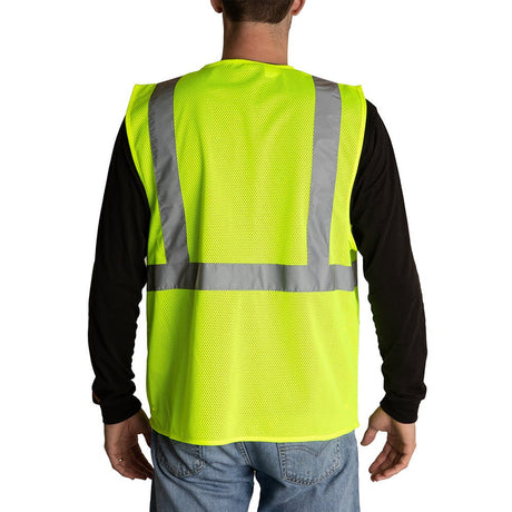 Berne HVV042 Hi Vis Economy Vest with Hook and Loop Closure - Gorvex.com