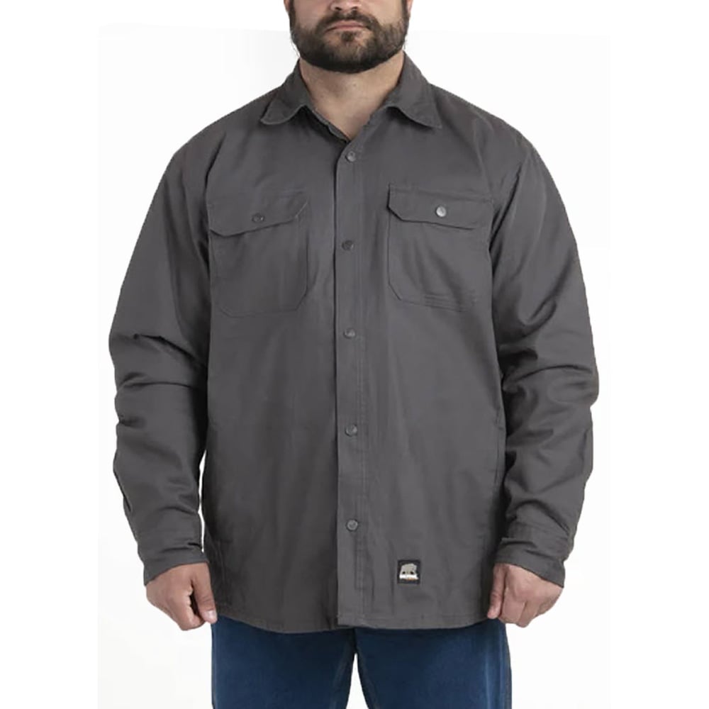 Berne SH67 Men's Caster Shirt Jacket with Snap Front Closure - Gorvex.com