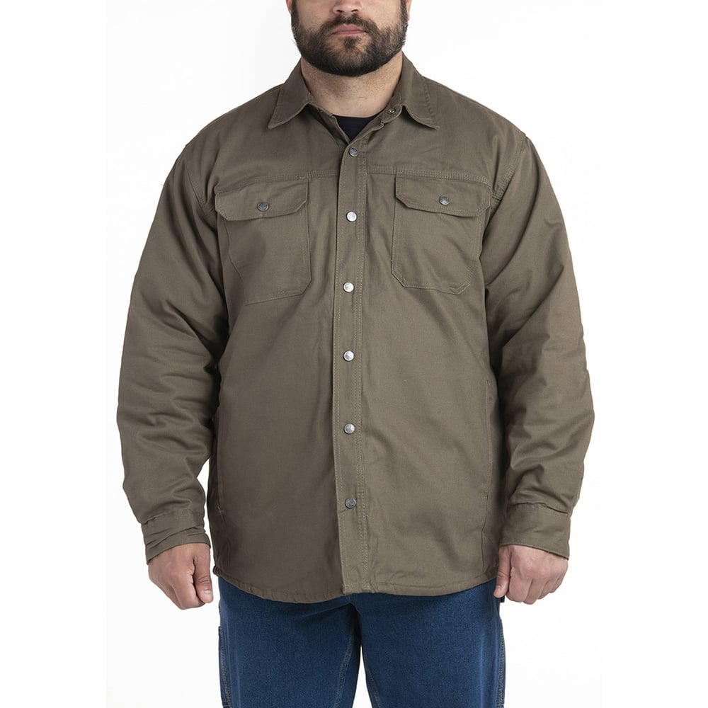 Berne SH67 Men's Caster Shirt Jacket with Snap Front Closure - Gorvex.com