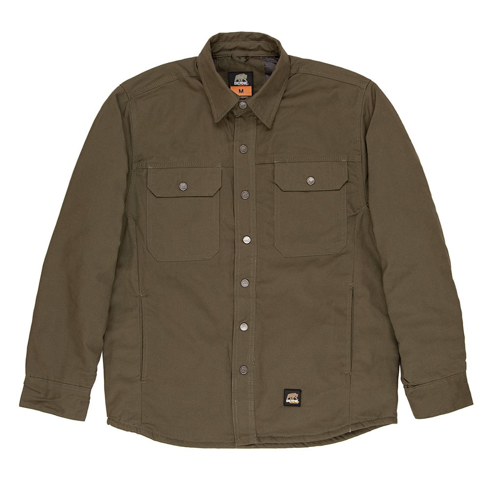 Berne SH67 Men's Caster Shirt Jacket with Snap Front Closure - Gorvex.com