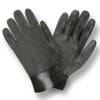 Black Double Dipped Sandpaper Grip PVC Gloves/Jersey Lined, 1 dozen (12 pairs) - Gorvex.com