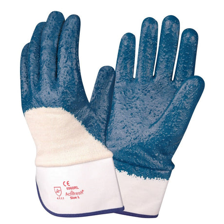 Brawler™ Heavy Rough Palm Finish Supported Nitrile Glove, Jersey Lined, 1 dozen (12 pairs) - Gorvex.com