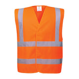 Portwest C470 Hi Vis Two Band and Brace Vest with Hook & Loop Closure