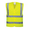 Portwest C470 Hi Vis Two Band and Brace Vest with Hook & Loop Closure