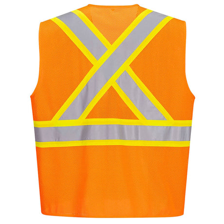 Portwest CA101 Class 2 X-Back Safety Vest with Contrast Tape