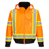 Portwest CA160 Hi Vis Winter Bomber Jacket with X Back Tape