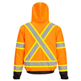 Portwest CA160 Hi Vis Winter Bomber Jacket with X Back Tape