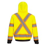 Portwest CA160 Hi Vis Winter Bomber Jacket with X Back Tape