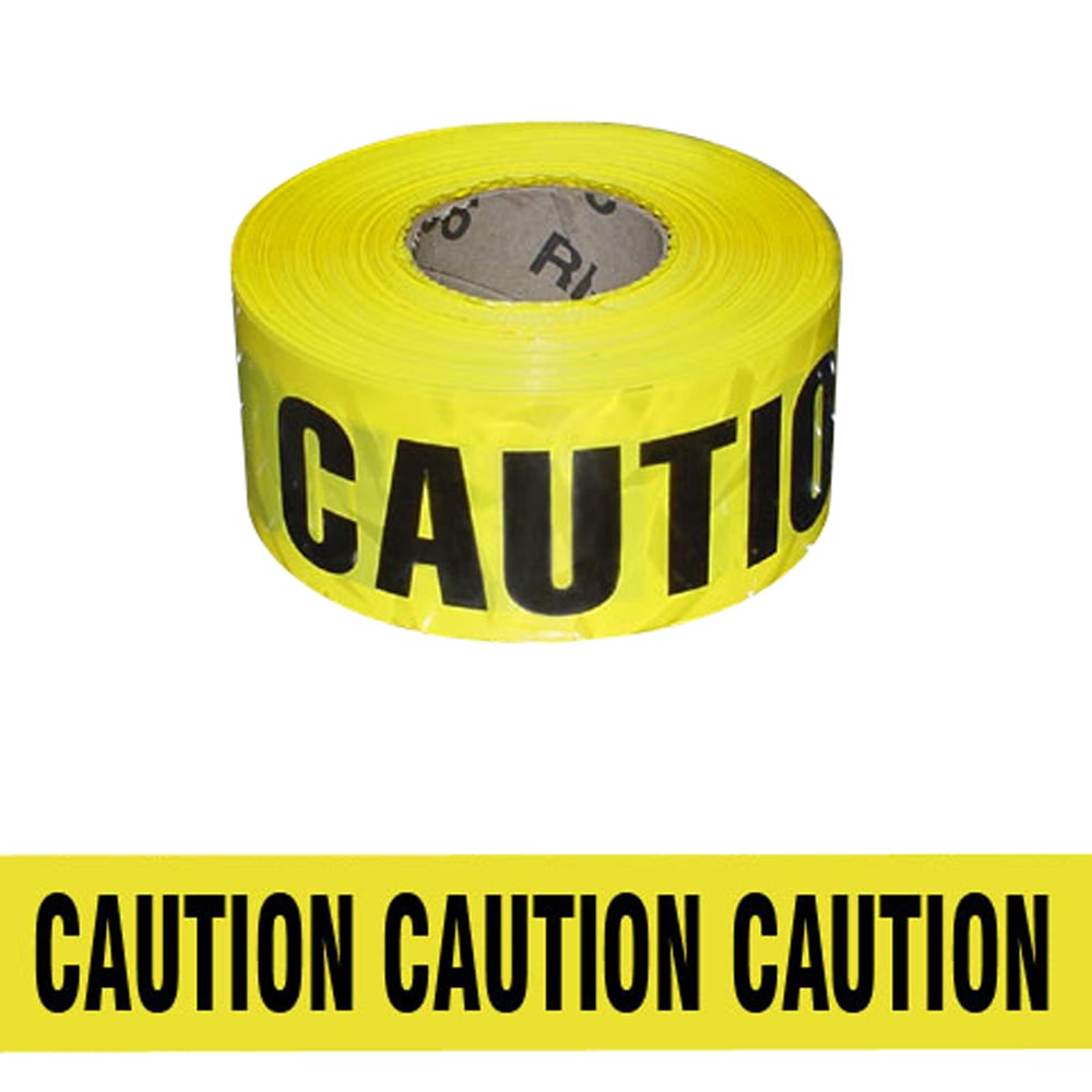 Caution - Barricade Tape, 3"x1000', Yellow - Gorvex.com