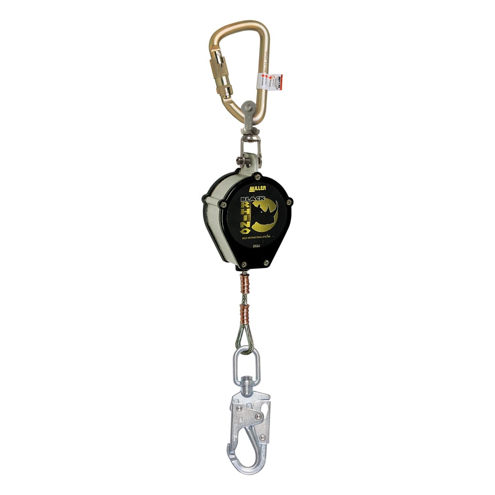 Miller Black Rhino™ SRL with Steel Twist-Lock Carabiner