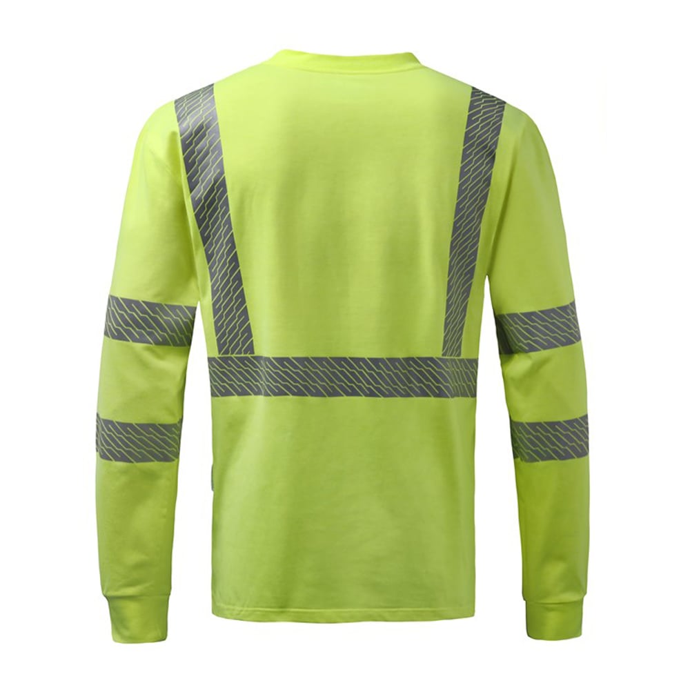 Class 3 Eco - UNIFI Recycled Poly/Cotton Blend Long Sleeve T-Shirt - Gorvex.com