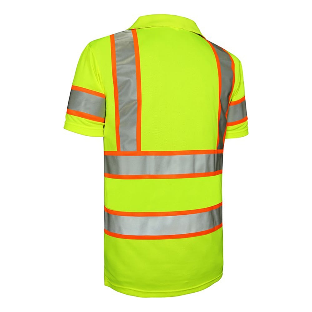 Class 3 Hi Vis Birdseye Short Sleeve Polo Shirt with Chest Pocket - Gorvex.com