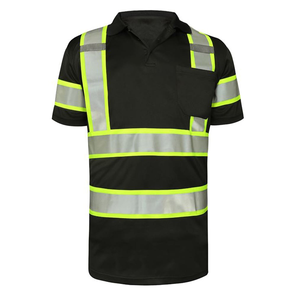 Class 3 Hi Vis Birdseye Short Sleeve Polo Shirt with Chest Pocket - Gorvex.com