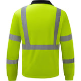 Class 3 Hi Vis Long Sleeve Polo With Chest Pocket - Gorvex.com