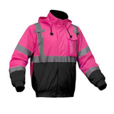 Class 3 Pink Two - Tone Winter Bomber Jacket - Gorvex.com