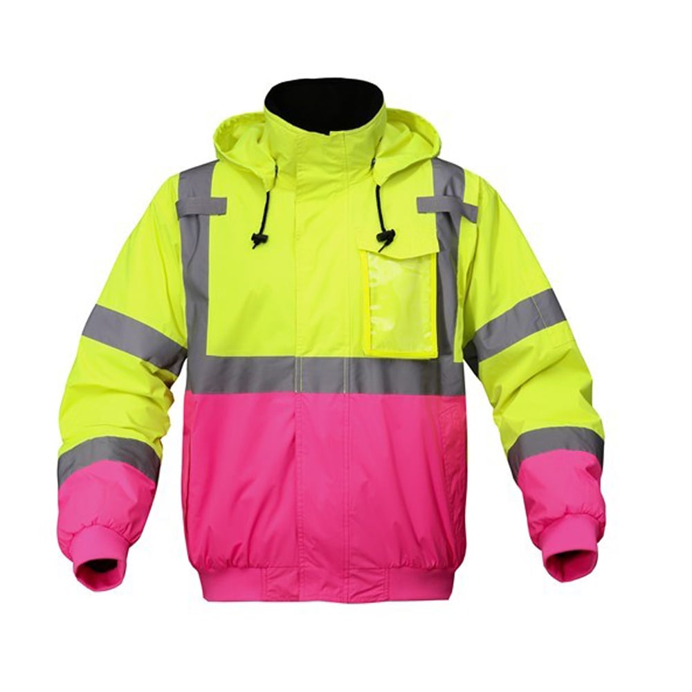 Class 3 Pink Two - Tone Winter Bomber Jacket - Gorvex.com