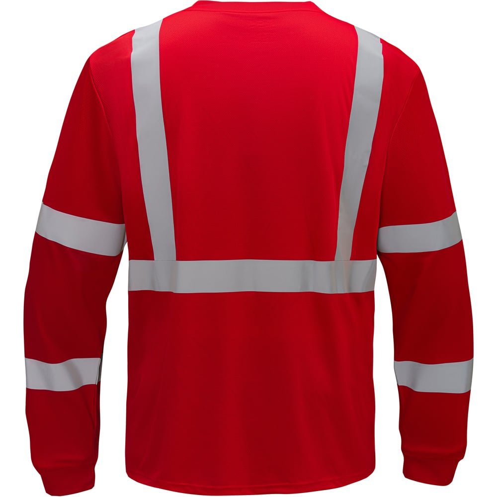 Colored Long Sleeve Safety T-Shirt with Black Bottom, Non - ANSI - Gorvex.com