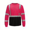 Colored Long Sleeve Safety T-Shirt with Black Bottom, Non - ANSI - Gorvex.com