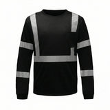 Colored Long Sleeve Safety T-Shirt with Black Bottom, Non - ANSI - Gorvex.com