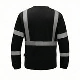 Colored Long Sleeve Safety T-Shirt with Black Bottom, Non - ANSI - Gorvex.com