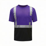 Colored Short Sleeve Safety T-Shirt with Black Bottom, Non - ANSI - Gorvex.com