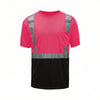 Colored Short Sleeve Safety T-Shirt with Black Bottom, Non - ANSI - Gorvex.com