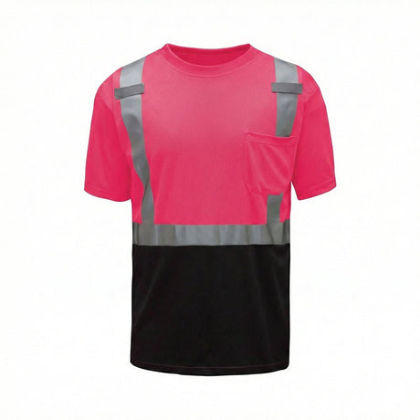 Colored Short Sleeve Safety T-Shirt with Black Bottom, Non - ANSI - Gorvex.com