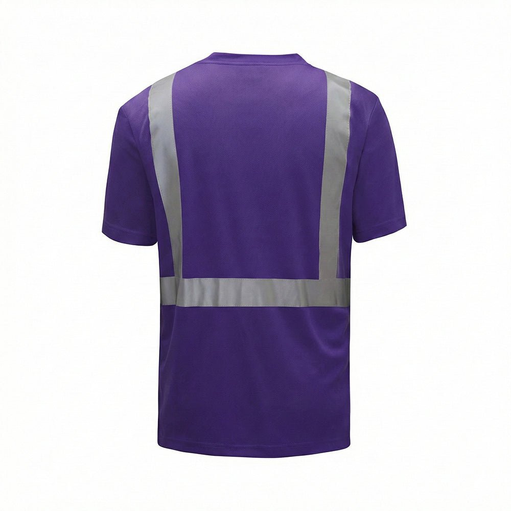 Colored Short Sleeve Safety T-Shirt with Black Bottom, Non - ANSI - Gorvex.com