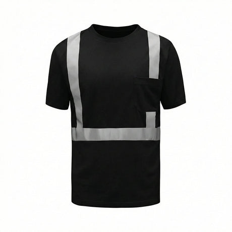 Colored Short Sleeve Safety T-Shirt with Black Bottom, Non - ANSI - Gorvex.com