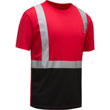 Colored Short Sleeve Safety T-Shirt with Black Bottom, Non - ANSI - Gorvex.com