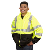 Cor - Brite™ Class 3 Hooded Sweatshirt with Heat Applied Reflective Tape - Gorvex.com