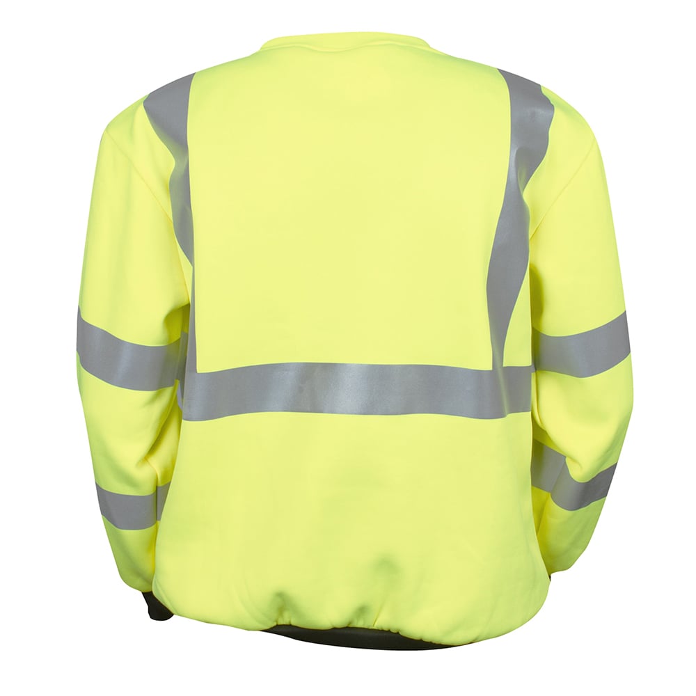 Cor - Brite™ Crew Neck Sweatshirt with Heat Applied Reflective Tape - Gorvex.com