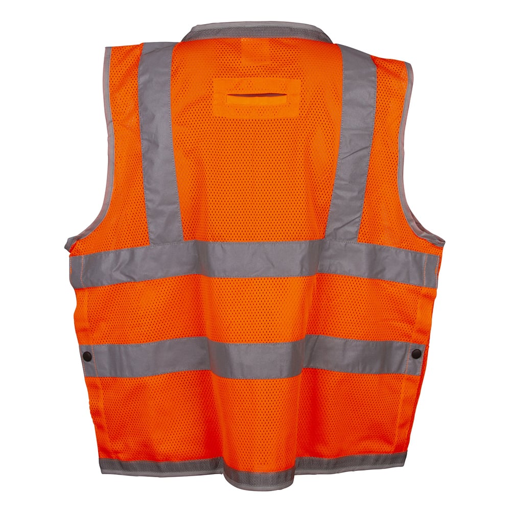 Cor - Brite® Heavy - Duty Surveyor's Vest with Snap Closure + D - Ring Access - Gorvex.com