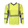COR - BRITE® Hi Vis Long Sleeve Shirt, Side Panels + Heat Transfer Tape - Gorvex.com