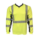 COR - BRITE® Hi Vis Long Sleeve Shirt, Side Panels + Heat Transfer Tape - Gorvex.com