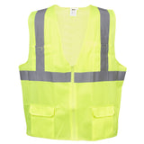 COR - BRITE® Hi Vis Mesh Surveyor's Vest with 6 Pockets and Zipper Closure - Gorvex.com