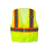 COR - BRITE® Hi Vis Mesh Surveyor's Vest/Contrasting Tapes and 2 Mic Tab - Gorvex.com