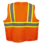 COR - BRITE® Hi Vis Mesh Surveyor's Vest/Contrasting Tapes and 2 Mic Tab - Gorvex.com