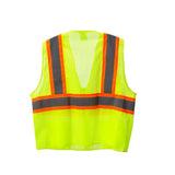 COR - BRITE® Hi Vis Mesh Surveyor's Vest/Contrasting Tapes and 2 Mic Tab - Gorvex.com