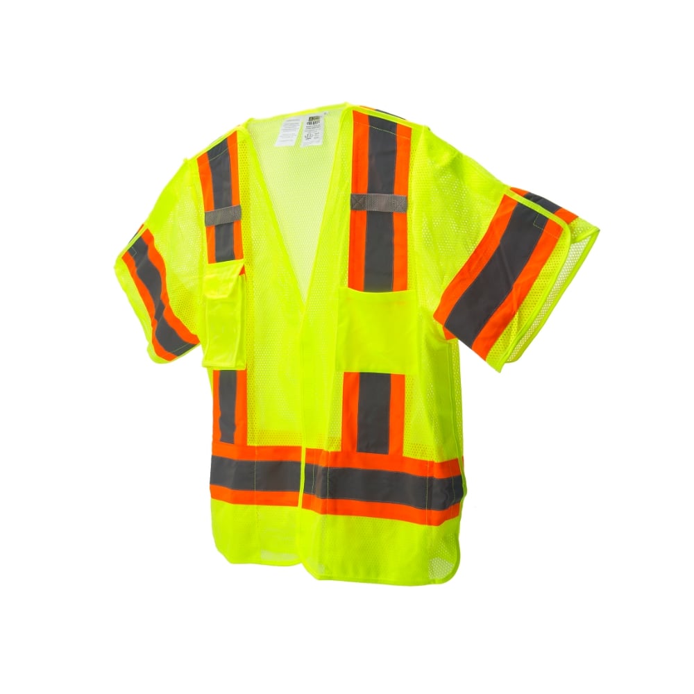 Cor - Brite™ Hi Vis Self - Extinguishing FR Vest with Contrasting Tape - Gorvex.com