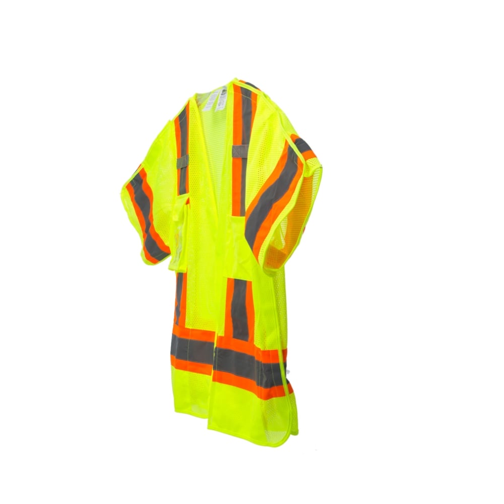 Cor - Brite™ Hi Vis Self - Extinguishing FR Vest with Contrasting Tape - Gorvex.com