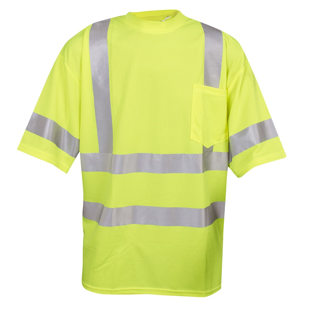 Cor - Brite® Hi Vis Short Sleeve Shirt with Heat Applied Reflective Tape - Gorvex.com