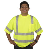 Cor - Brite® Hi Vis Short Sleeve Shirt with Heat Applied Reflective Tape - Gorvex.com