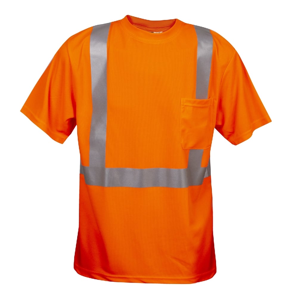 Cor - Brite® Hi Vis Short Sleeved Shirt, Reflective Tape & Chest Pocket - Gorvex.com